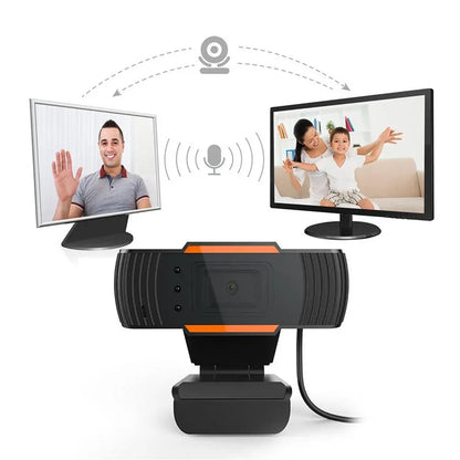 720P HD USB Webcam with Microphone for PC and Laptop - 12MP LED