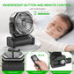 Portable Fan Battery Powered Rechargeable with LED lantern remote hanging hook