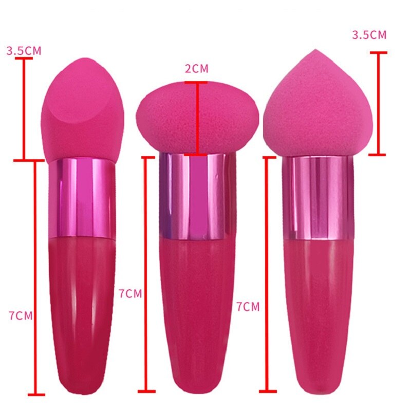 3Pcs Women Mushroom Head Brush Set